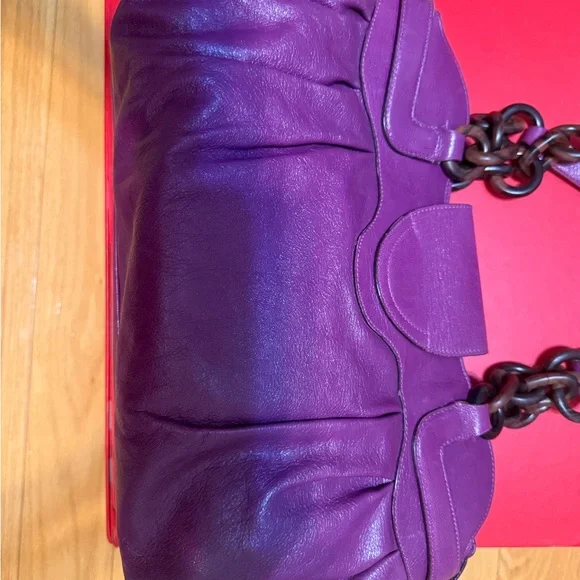 Authentic SALVATORE FERRAGAMO Wooden handles Handbag - Picture 7 of 9